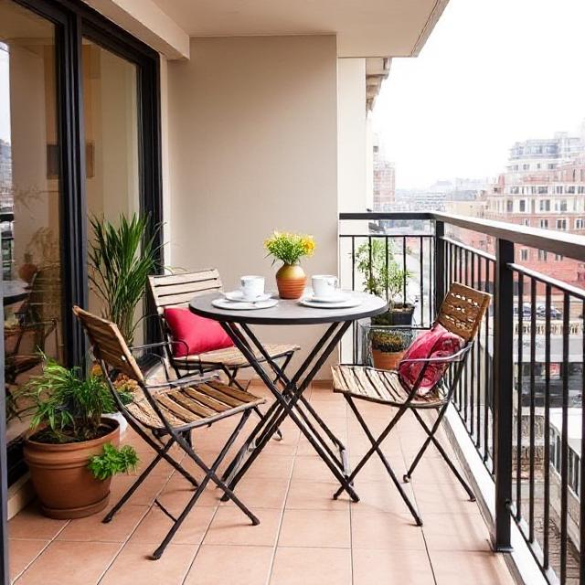 balcony dining set up