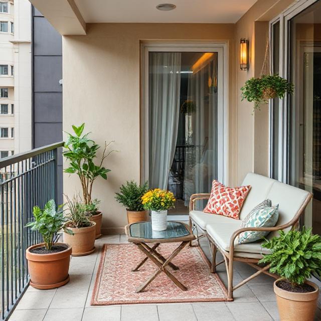 balcony cozy seating area