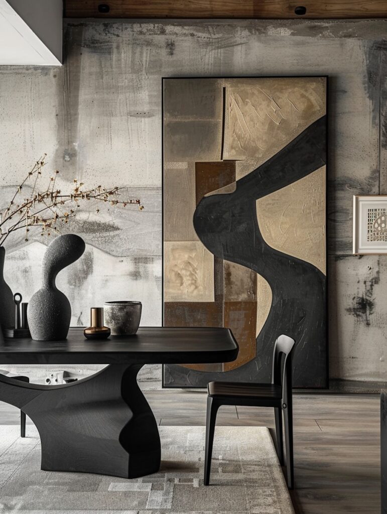 black and gold dining table