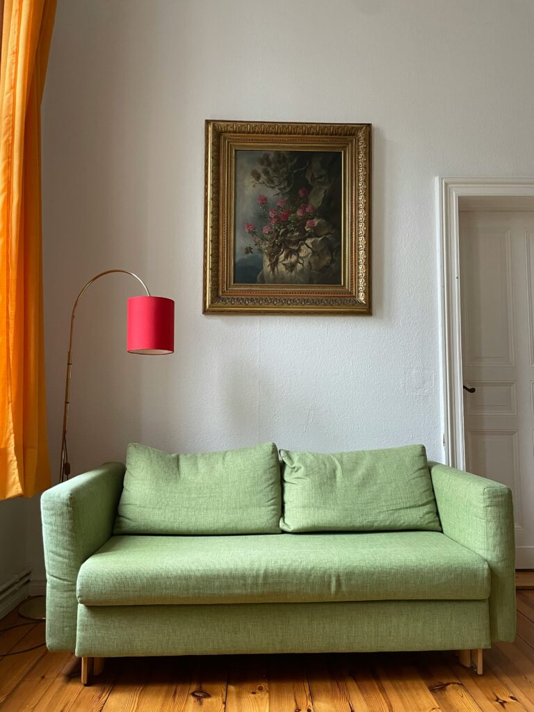 Highlight Sage Green with Warm Lighting