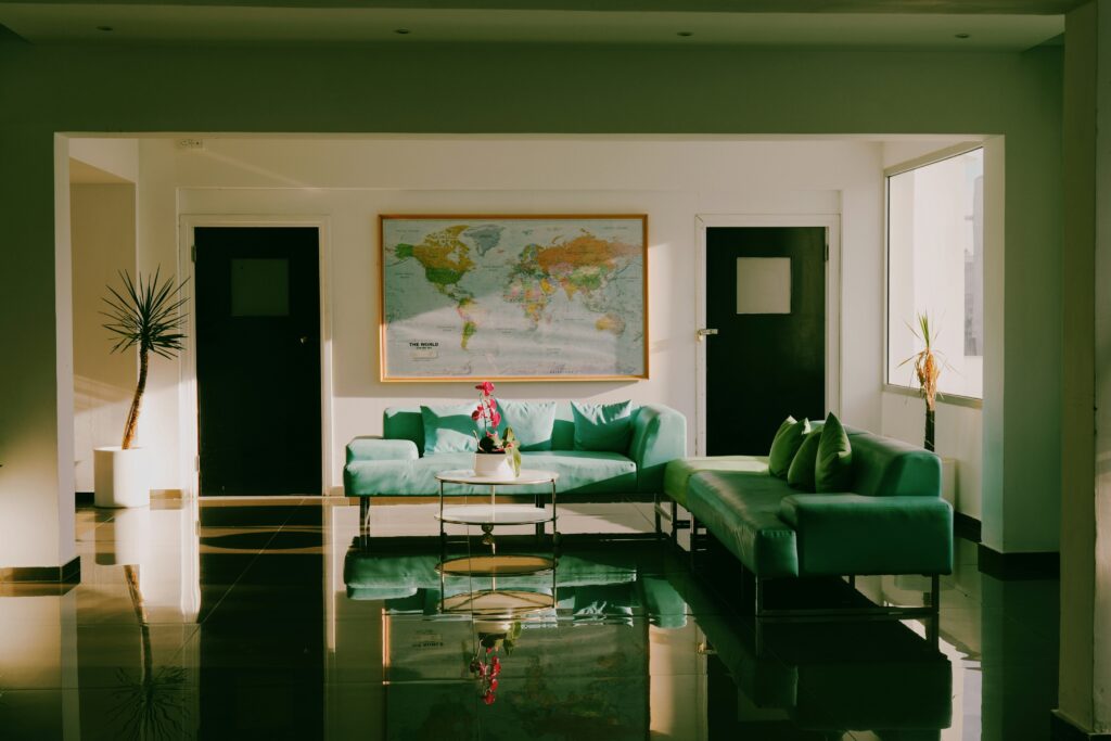 Monochromatic Sage Green Room