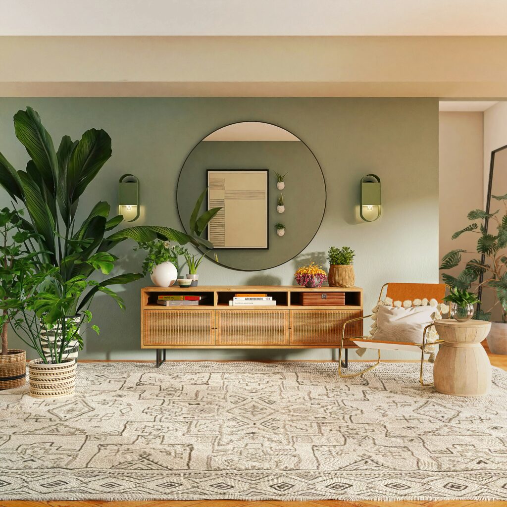 Sage Green and Neutral Area Rugs