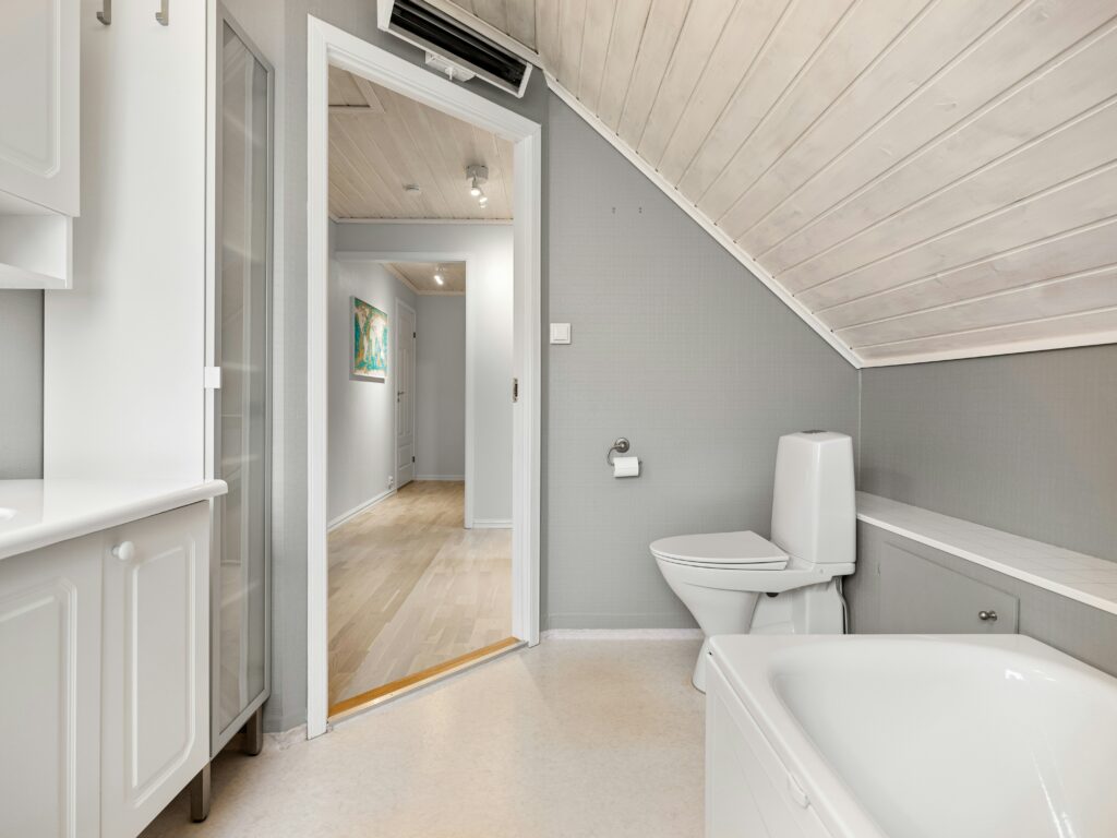 Small Bathroom with Sloped Ceilings