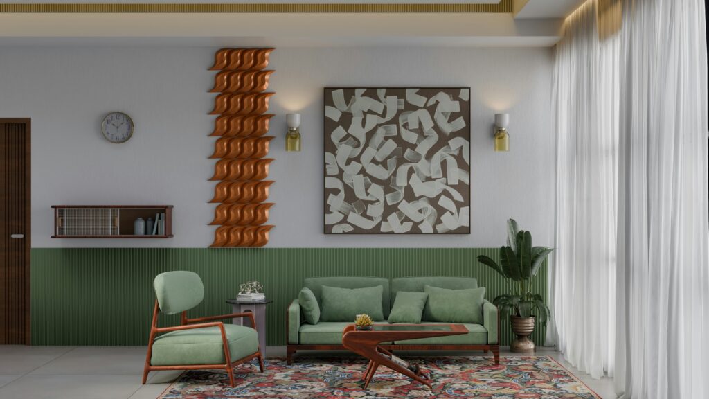 Two-Tone Walls with Sage Green